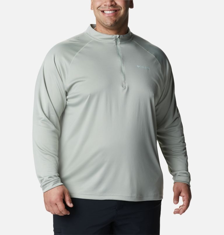 Hanorace Columbia PFG Terminal Tackle 1/4 Zip Barbati Gri | Plus Size CGSMA198Q